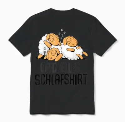 Schaf Offizielles Schlafshirt Schlafanzug & Nachthemd Schaf Unisex T-Shirt - Black