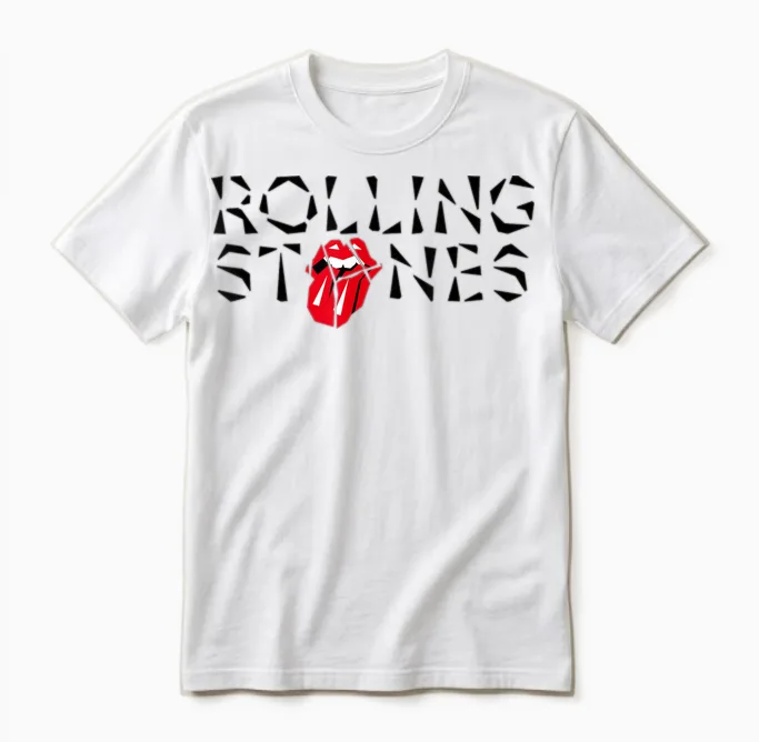 Offizielles the Rolling Stones Hd Tongue Logo Unisex T-Shirt in White