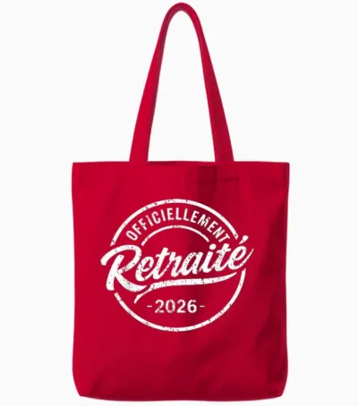 Homme Retraite Homme Officiellement Retraité 2026 Tote Bags - Red