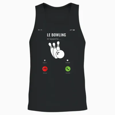 Gift Idea Funny Amateur Game Bowling Me Calls Me T-Shirt, Black, S Unisex Tank Top - Black