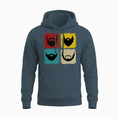 Retro Sunset Beard Life Unisex Hoodie - Dark Heather