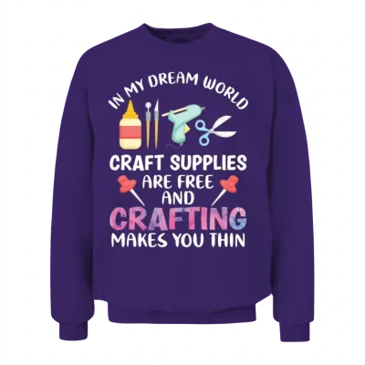 Funny Crafting Funny Crafter Mom Unisex Sweatshirt - Purple