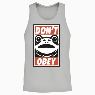 Don’t Obey Frog Shirt – Symbol of Freedom Unisex Tank Top - Ash