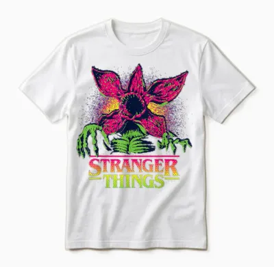 Stranger Things Season 5 Retro Video Game Demogorgon Unisex T-Shirt - White