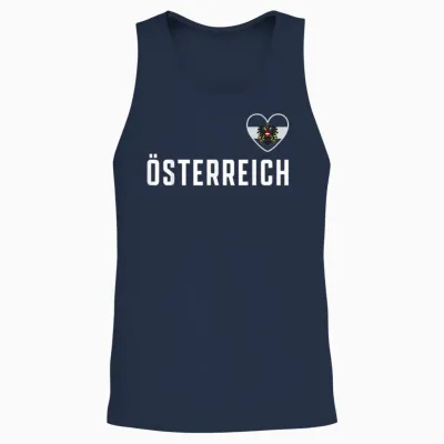 österreich Flagge Adler Fan Austria Wappen Patriotisches Unisex Tank Top - Navy