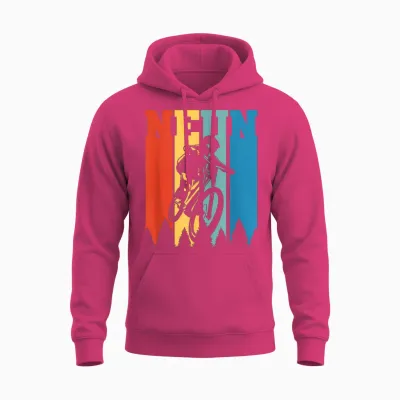 9 Years Downhill Mtb Mountain Bike 9th Birthday T-Shirt, Black Unisex Hoodie - Heliconia