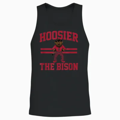 Hoosier the Bison - Indiana Hoosiers Unisex Tank Top - Black