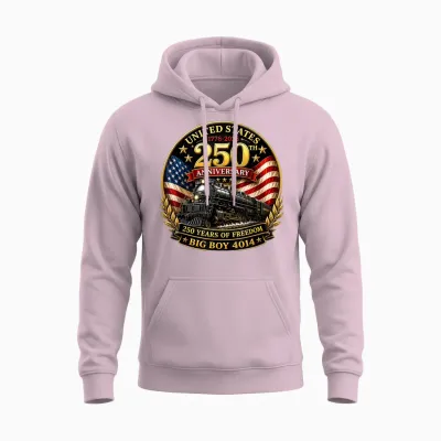 Big Boy 4014 Vintage 250 Steam Locomotive Railroad Train Unisex Hoodie - Light Pink