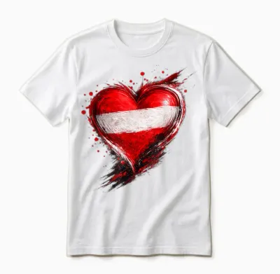 österreich Shirt österreicher Herz Herren & Damen Austria Unisex T-Shirt - White