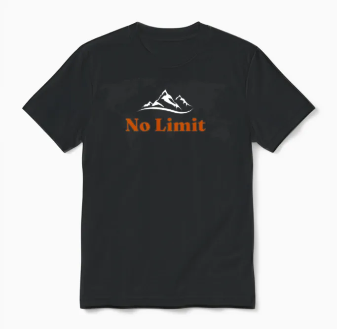 Hiking. the Mountains No Limit Unisex T-Shirt in Black