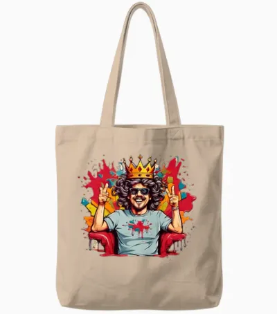 Funny Face Retro Funny Magnets Tote Bags - Natural