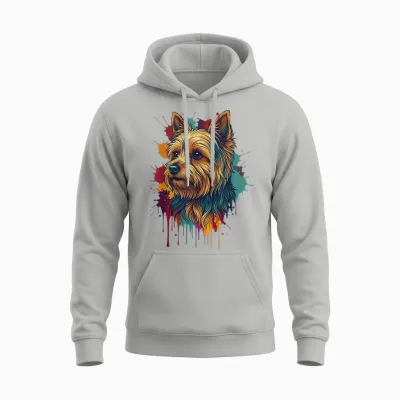 Yorkshire Terrier Coloré Unisex Hoodie - Ash