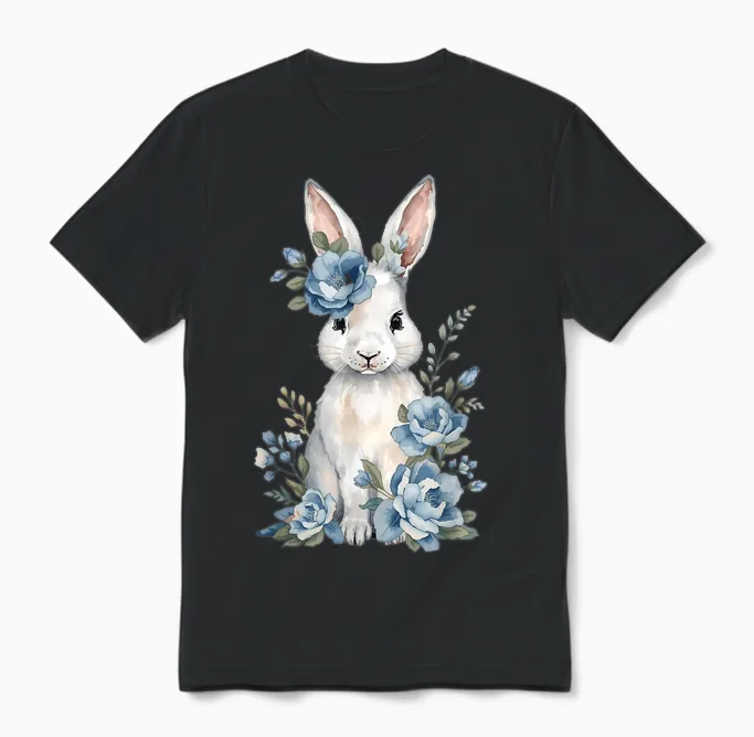 Kaninchen, Hasenohren, Osterhasen Kostüm, Osterdeko, Ostern Unisex T-Shirt in Black