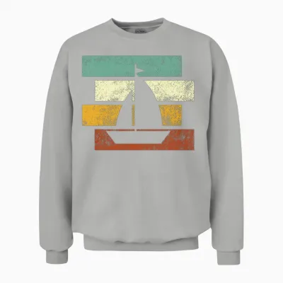 Sailing Retro Unisex Sweatshirt - Ash