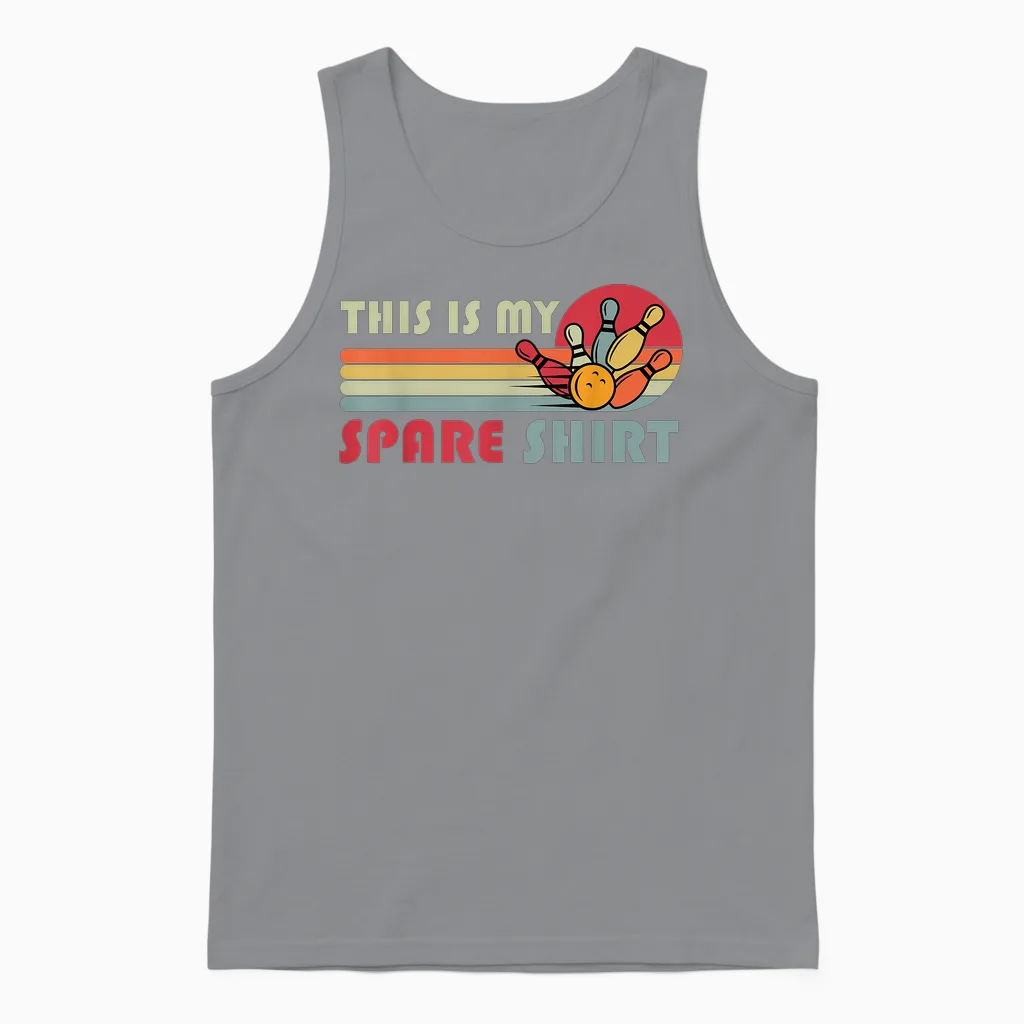 This Is My Spare Bowling Bowler Funny Team Men Women Unisex Tank Top in Sport Grey
