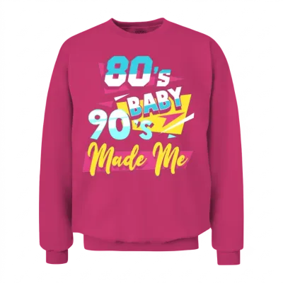 Retro 80s 1980s Eighties Unisex Sweatshirt - Heliconia