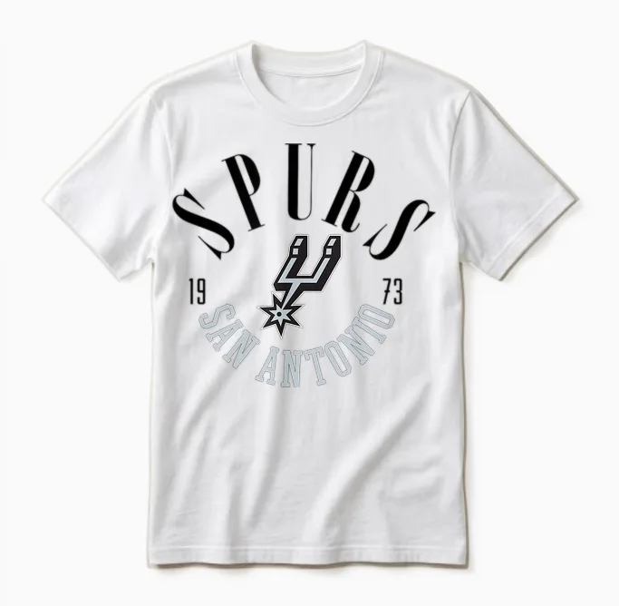 Gamme Des Spurs Officiels Nba San Antonio Unisex T-Shirt in White