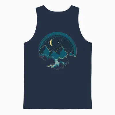 Night Hike Unisex Tank Top - Navy