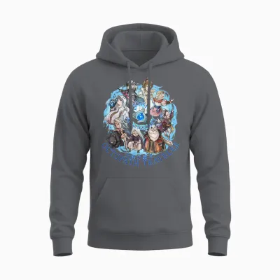 Octopath Traveler: Cotc - 5.5th Anniversary Unisex Hoodie - Charcoal