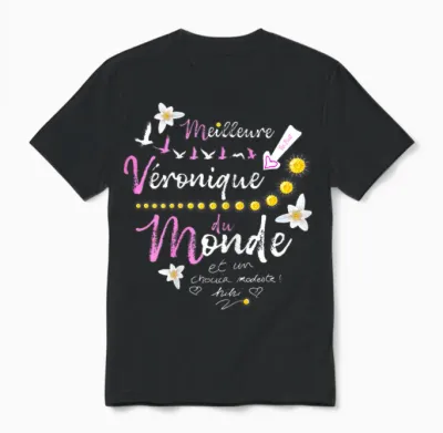 Gift Veronique First Name Birthday Best Veronique T-Shirt, Black, Female X-Small Unisex T-Shirt - Black