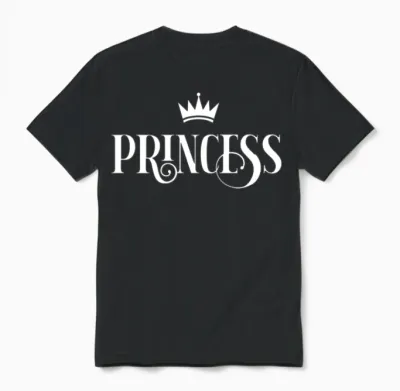 Princess White - Princess Unisex T-Shirt - Black