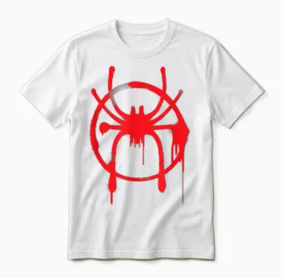 Marvel Spider-Man into the Spider-Verse Red Icon T-Shirt Small Unisex T-Shirt - White