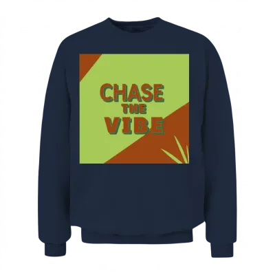 Chase the Vibe Retro Tropics Unisex Sweatshirt - Navy