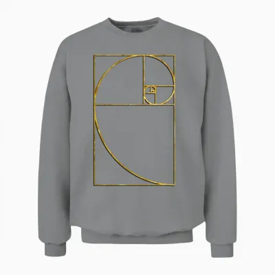 Golden Ratio Sacred Fibonacci Spiral Unisex Sweatshirt - Sport Grey