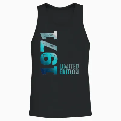 1971 Birth Vintage Since 1971 Retro 1971 Limited Edition T-Shirt, Black, S Unisex Tank Top - Black