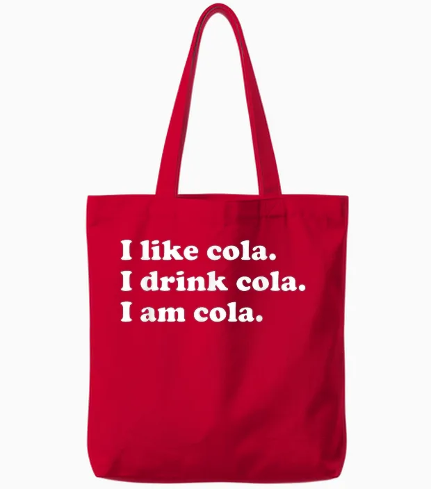 Cola Lover Men's / Women's / Girls' / Boys' T-Shirt, Black, S Tote Bags in Red