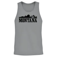 Montana Mountains Hiking & Outdoors Unisex Tank Top - Sport Grey – 2