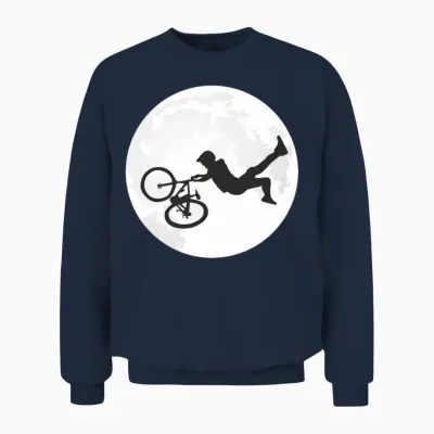 Bike Jump to the Moon - Mountain Bike Unisex Sweatshirt - Navy