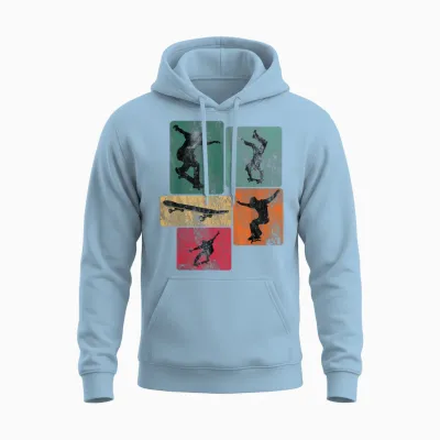 Skater Skateboard Stunt Skater Boys Unisex Hoodie - Light Blue