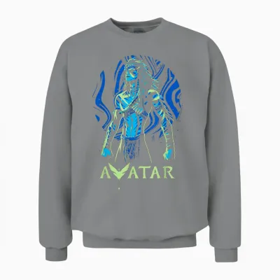 Avatar: Fire and Ash Jake Sully Blue Portrait Unisex Sweatshirt - Sport Grey