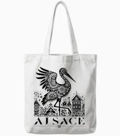 Alsace T-Shirt, Grey, S Tote Bags - White