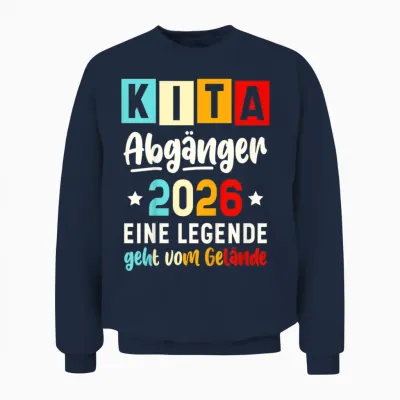 Children's Kita Leavers 2026 School Child First Day Unisex Sweatshirt - Navy