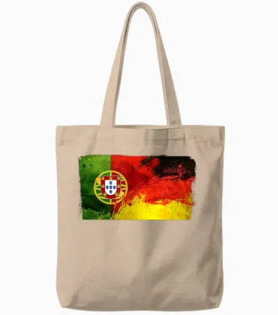 Portugal Deutschland Fusion Fußball Sport Wettkampf Freunde Tote Bags - Natural