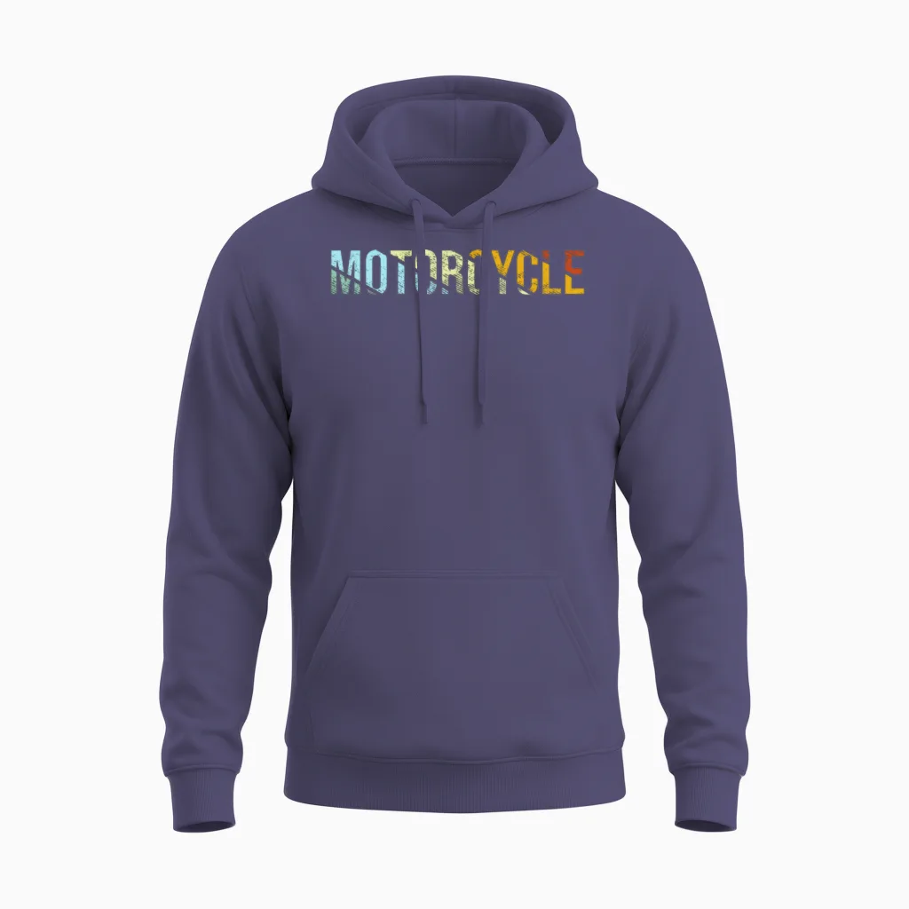 Motorcycle Retro Motorcycles Gift Unisex Hoodie in Heather Sport Dark Navy