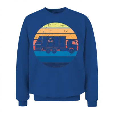 Garbage Truck Vintage Recycling Garbage Vehicles Unisex Sweatshirt - Royal