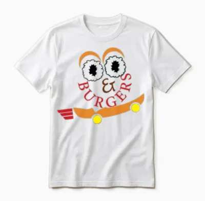 Burgers Fast Food Unisex T-Shirt - White