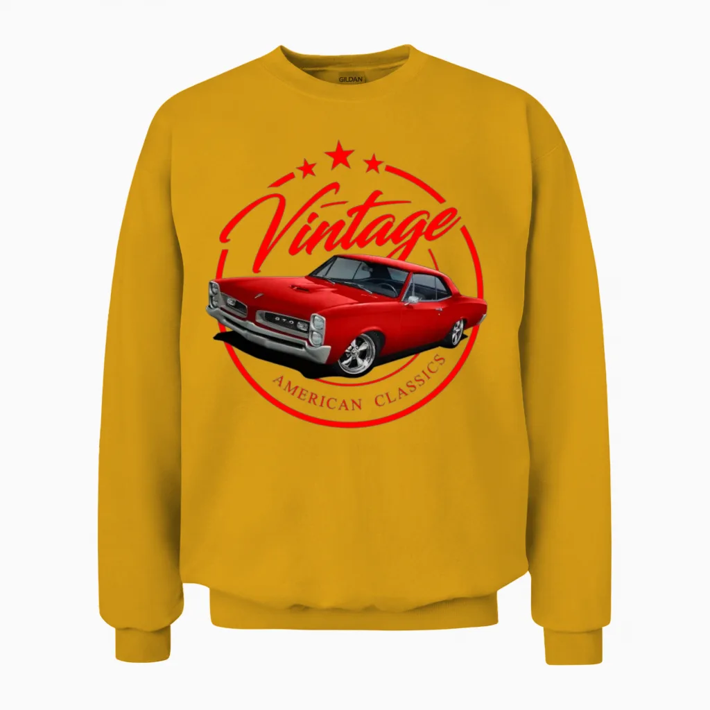 Vintage Red Gto Unisex Sweatshirt in Gold