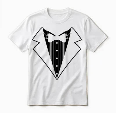 Tuxedo Jacket Costume Unisex T-Shirt - White