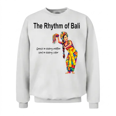 Vibrant Mosaic Dancer Carnival Attire Unisex Sweatshirt - White