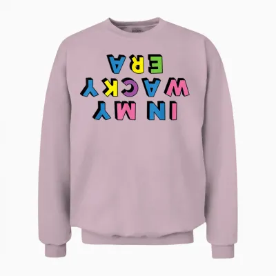 Wacky Costume Mismatch Day Outfit Unisex Sweatshirt - Light Pink