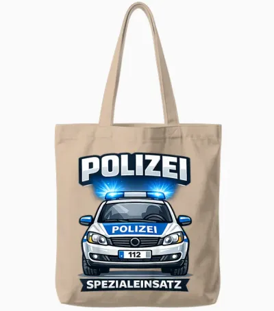 Kinder Polizei Spezialeinsatz Junge Polizeiauto 112 Tote Bags - Natural