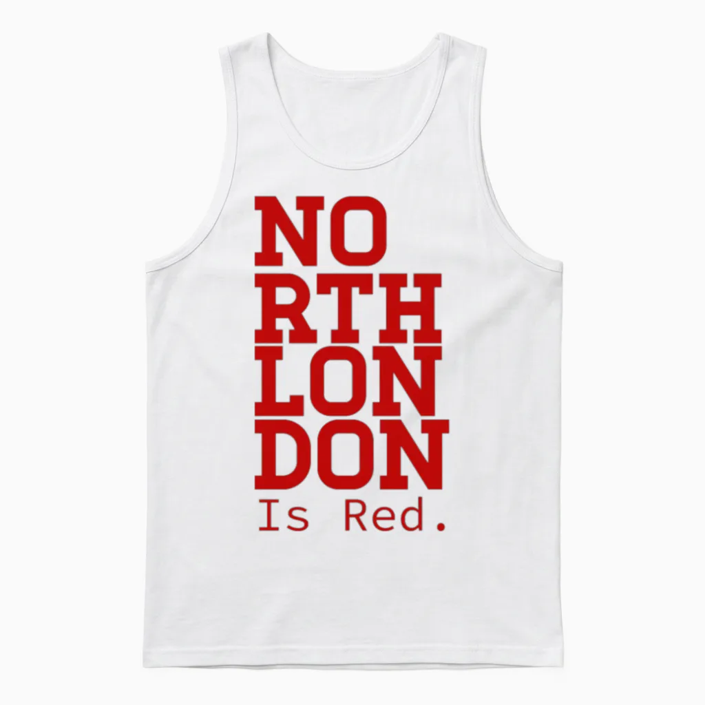 North London Unisex Tank Top in White