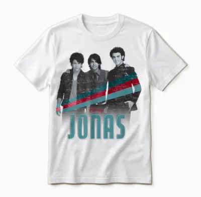 Disney Channel Jonas Nick Joe and Kevin Unisex T-Shirt - White