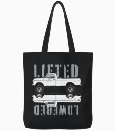 351 V8 Pure White Tote Bags - Black