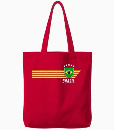 Brasilien Brasilien Seleção Brazilian Fußball Fan Trikot Tote Bags - Red