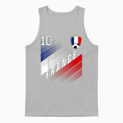 Drapeau De La France Pour Les Amateurs De Fierté Unisex Tank Top - Ash